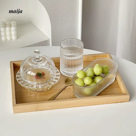 BANKE Transparent Bird's Nest Glass Bowl with Lid from BANKE