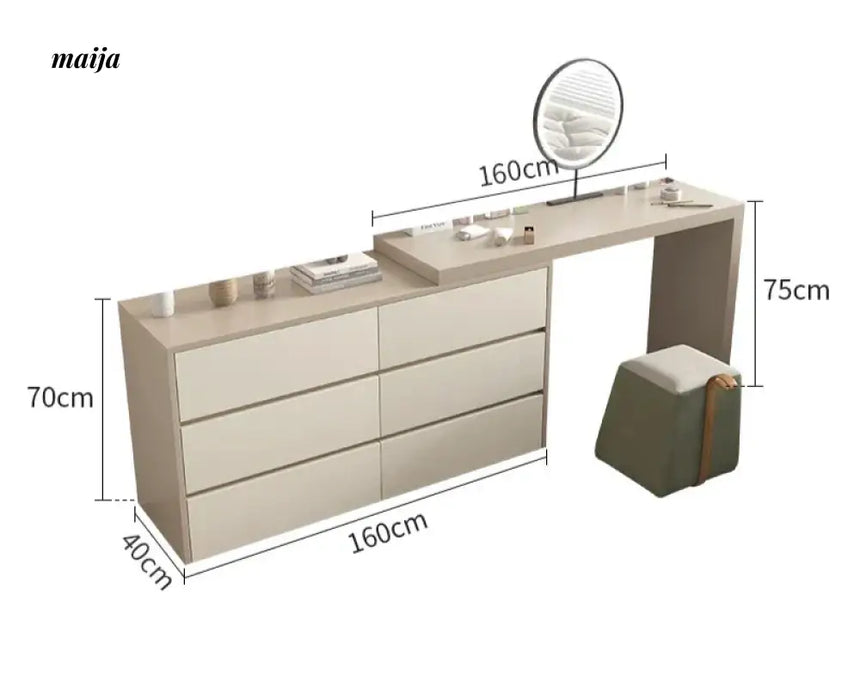 MEIHOUSE Modern Minimalist Dressing Table Bedroom Storage System from MEIHOUSE