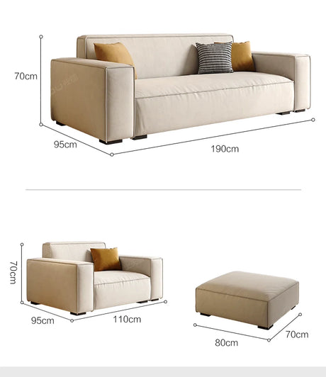 DIPU Aleah Cat-Safe Creamy Style Sofa from DIPU