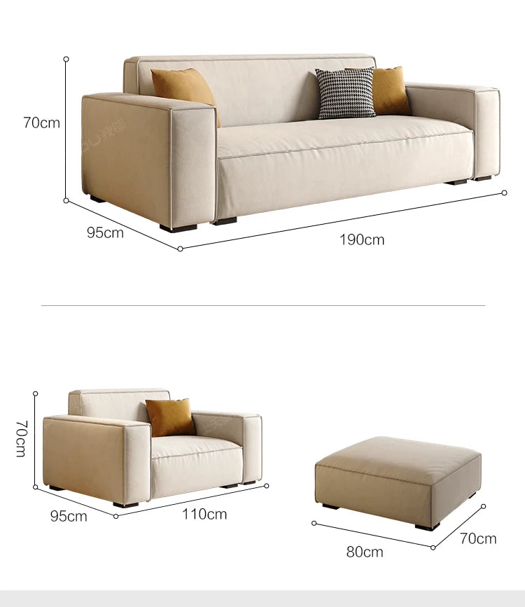 DIPU Aleah Cat-Safe Creamy Style Sofa from DIPU