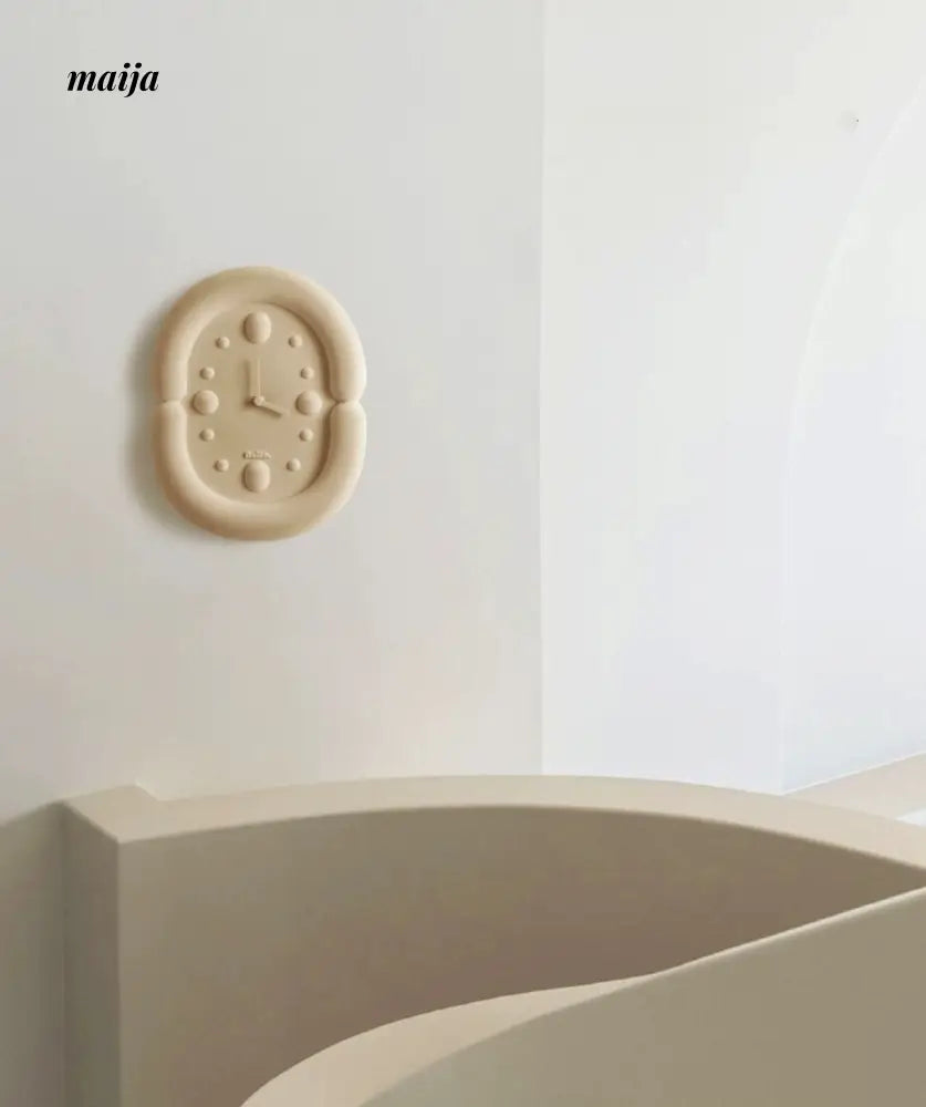 Fuzzy Oval Wall Clock from maija