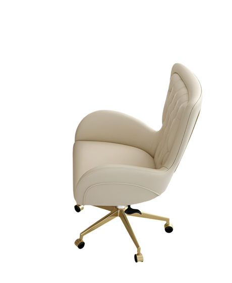 LATE AUTUMN Leather Office Desk Chair with High Back from LATE AUTUMN