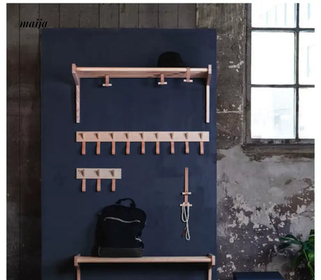OGI NO RYOHIN Nordic INS Style Solid Wood Wall Hook Rack from OGI NO RYOHIN