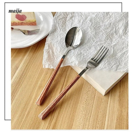BANKE Stainless Steel Coffee Dessert Spoon Fork Set from BANKE