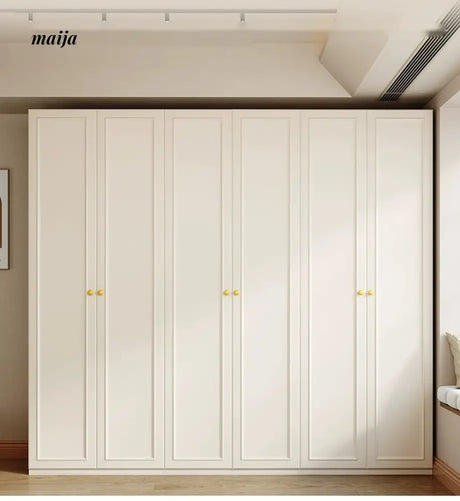 MEIHOUSE French Cream European Pine Wardrobe Bedroom Storage Cabinet from MEIHOUSE