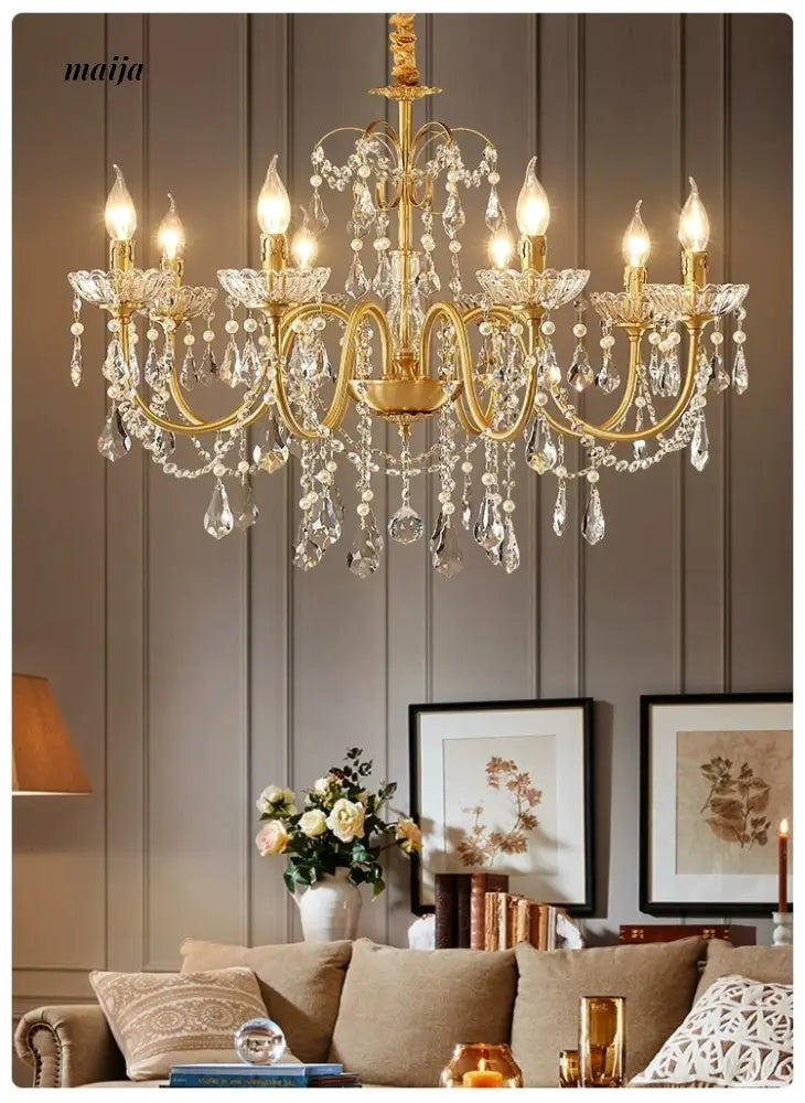 NANCY French Retro Crystal Chandelier Romantic Style from NANCY