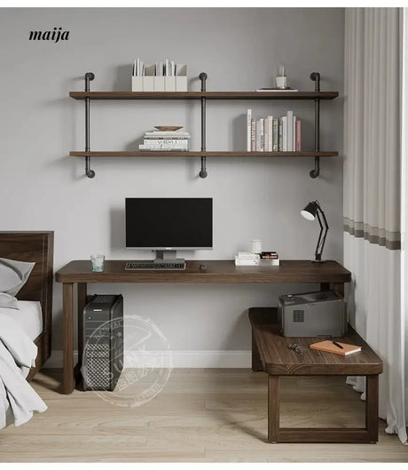 SUNX Nordic Solid Wood Corner Desk from SUNX