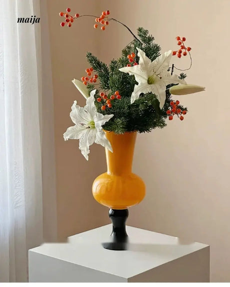 GUIFOU High Foot Lily Glass Vase from GUIFOU