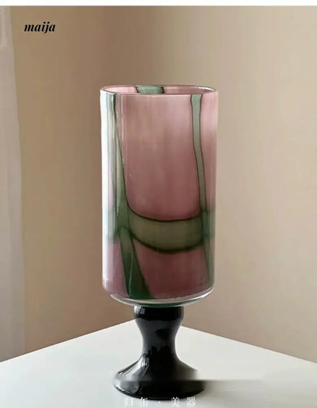 GUIFOU Colored Glass Footed Vase from GUIFOU