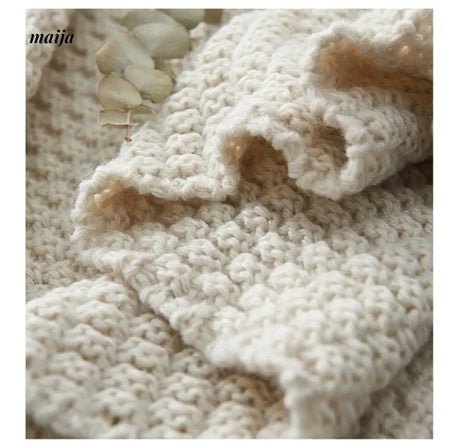 MAN YUE HOME Scandinavian Knitted Sofa with Duvet for Sleep from MAN YUE HOME