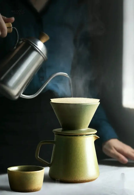 JOTO Ceramic Filter Pot V60 Coffee Hand Set from JOTO