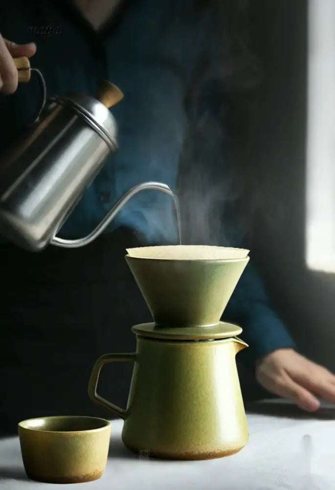 JOTO Ceramic Filter Pot V60 Coffee Hand Set from JOTO