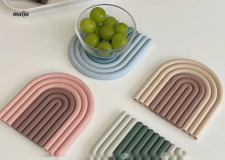 MELONGIRL INS Wind Nordic Rainbow Silicon Pad from MELONGIRL