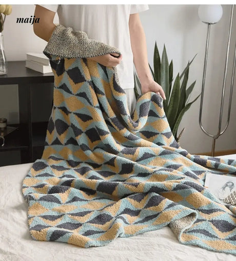 MAN YUE HOME Plush Knitted Sofa Duvet for Sleep from MAN YUE HOME
