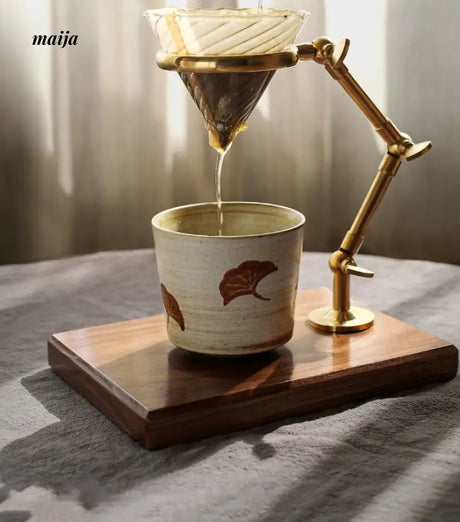 JOTO Rough Pottery Bronze Filter Coffee V60 Cup from JOTO