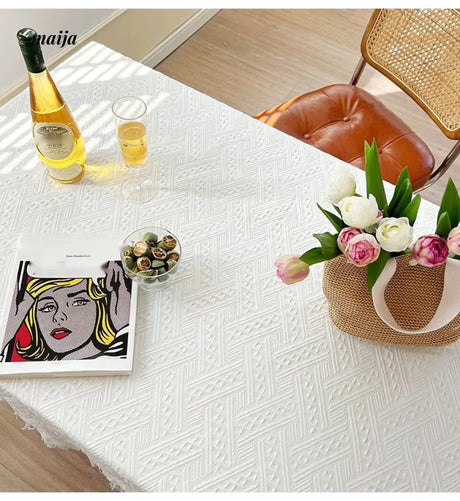 MAN YUE HOME Lace Tablecloth for French INS Style Dining Spaces from MAN YUE HOME