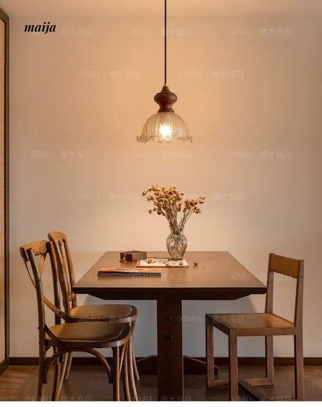 NANCY Retro Brass Bar Chandelier Glass Shade from NANCY