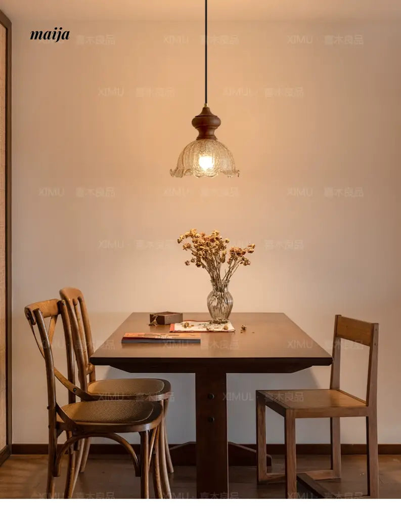 NANCY Retro Brass Bar Chandelier Glass Shade from NANCY