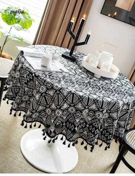 MAN YUE HOME Retro Tablecloth for American and Japanese Inspired Spaces from MAN YUE HOME