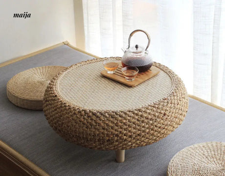 Woven Rattan Round Tea Table from maija
