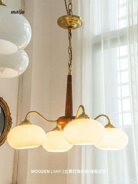 LYNN Solid Wood Japanese Chandelier from Lynn's Lamp