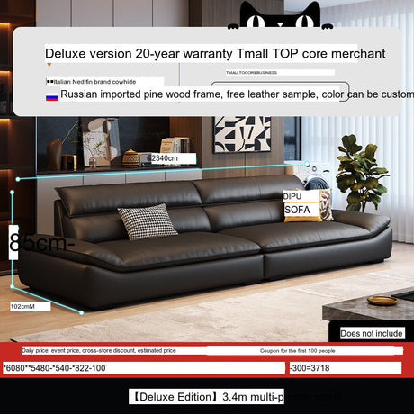 DIPU Roman Modern Leather Sofa from DIPU