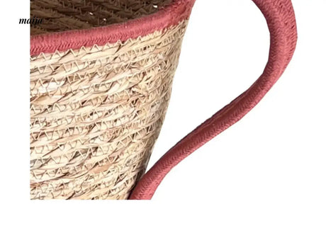 CLICK Handwoven Straw Storage Bucket Toy Basket from HOBBYTREE