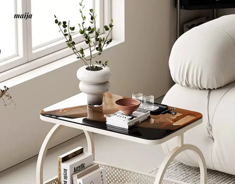 Jodie Cream Bedside Coffee Cart from Kaiyashi