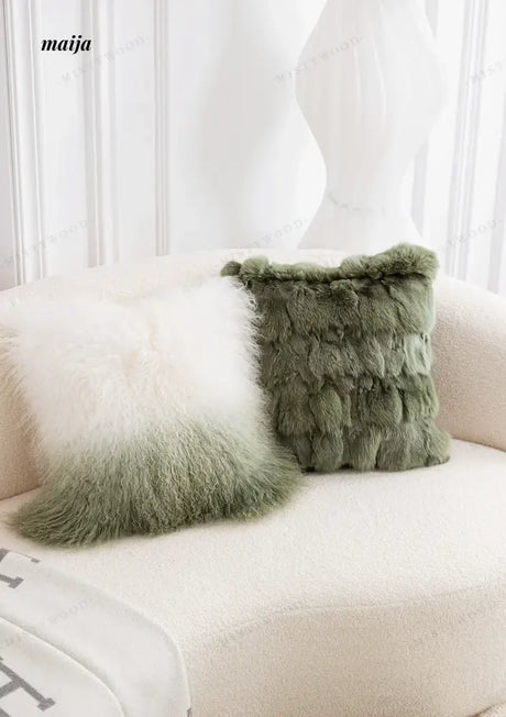 MISTYWOOD Green Pillow for Bedside or Sofa from MISTYWOOD