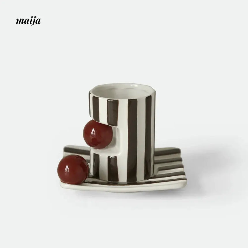 NAMO Muse Retro Striped Coffee Cup from NAMO
