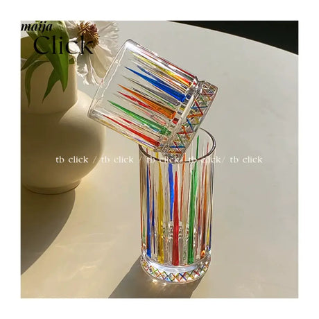 CLICK Hand-Painted Glass Whiskey Cup Italian Retro Style from CLICK