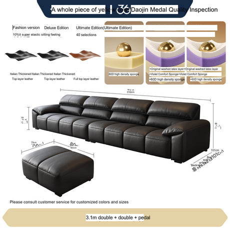 FASATI Oliver Chic Minimalist Leather Sofa from FASATI