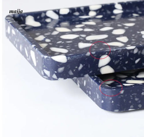 Deep Sea Blue Terrazzo Tray from maija