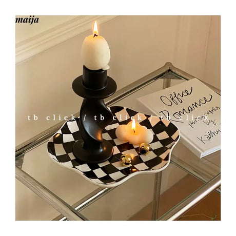 CLICK Twisting Ceramic Candle Tray Vintage Decor from CLICK