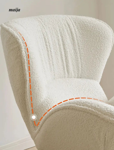 Eggshell Teddy Velvet Chair from maija