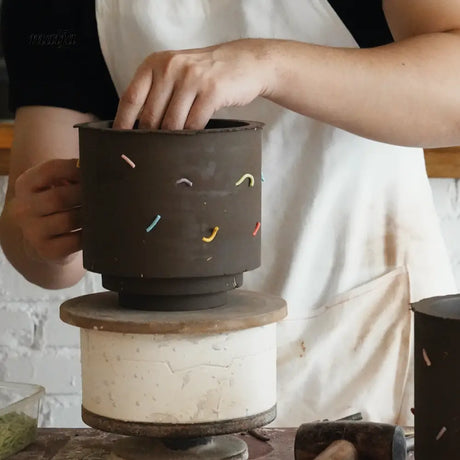 CIIREALS Sprinkle Cake Ceramic Planter from maija