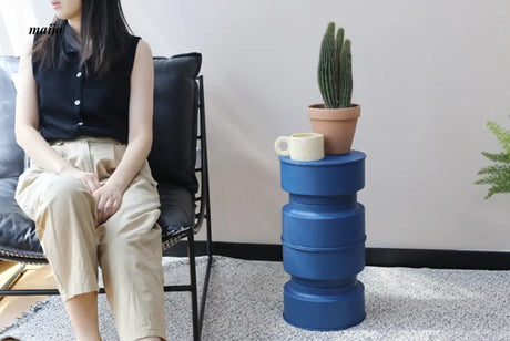 Blue Icelandic Round Flower Stand from maija