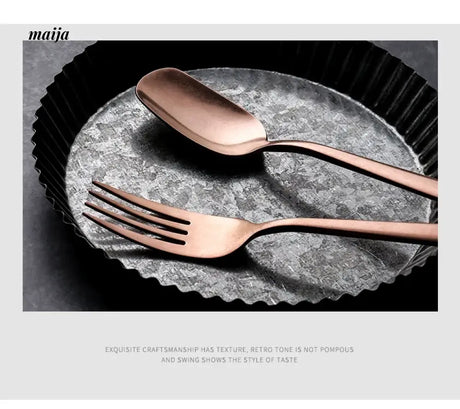 Bronze Steak Knife and Fork Set from maija