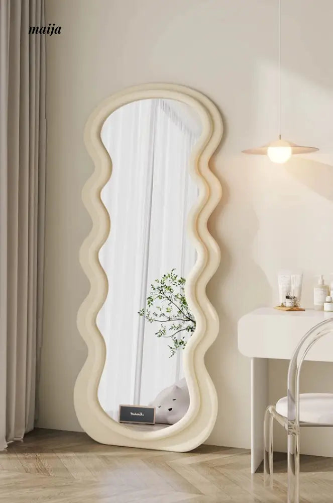 Wide Frame Wavy Mirror from Yueyang