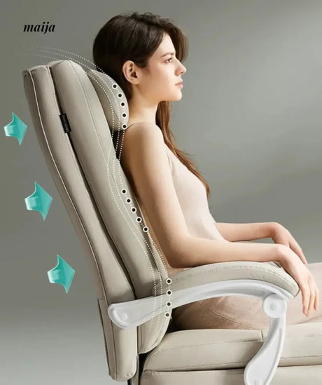 Black and White R3 Reclining Office Chair from Kaiyashi