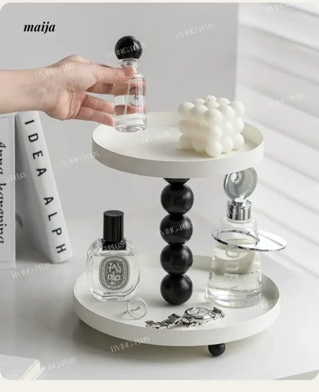 LIVINGPLUS Double-Layer Cosmetic Storage Rack from LIVINGPLUS