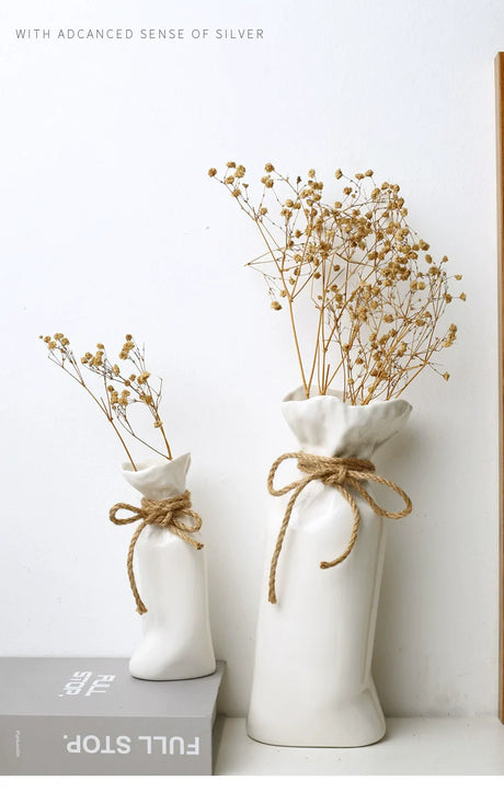 LENYVASEN Aurora Paper Bag Ceramic Vase from LENYVASEN