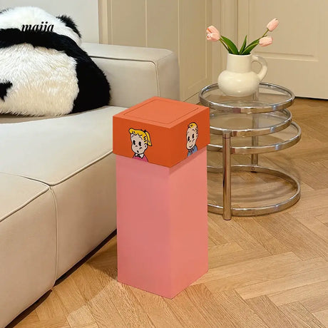 MUSN Cream Wind Trash Bin from MUSN