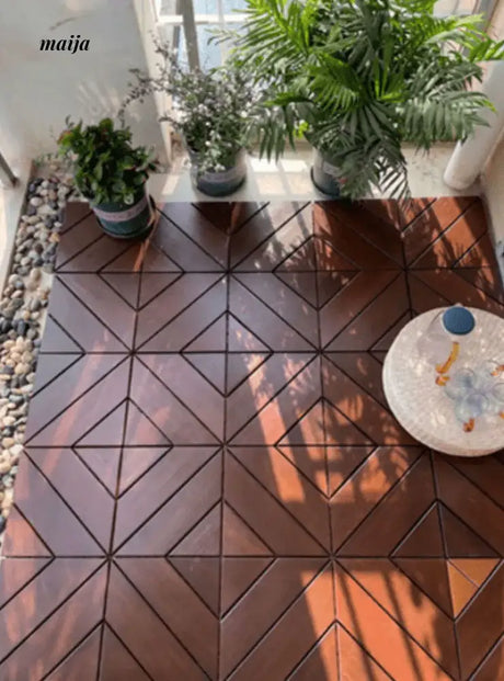 Cherry Wood Outdoor Floor Tiles from maija