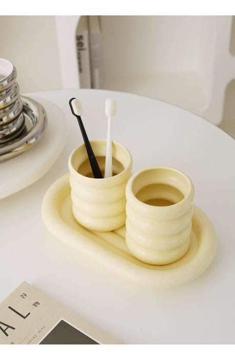 LENYVASEN Esme Elegant Bathroom Wash Cup Set from LENYVASEN