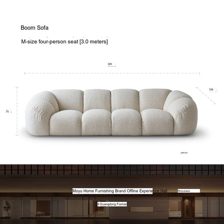 MOYU Isadora Chic Retro Cream Fabric Sofa from MOYU