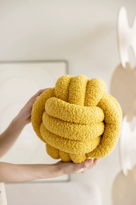 MISTYWOOD Lamb Cashmere Knot Pillow for Sofa from MISTYWOOD