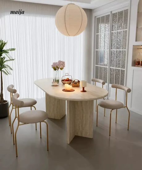 Harmonie Travertine Dining Table from maija