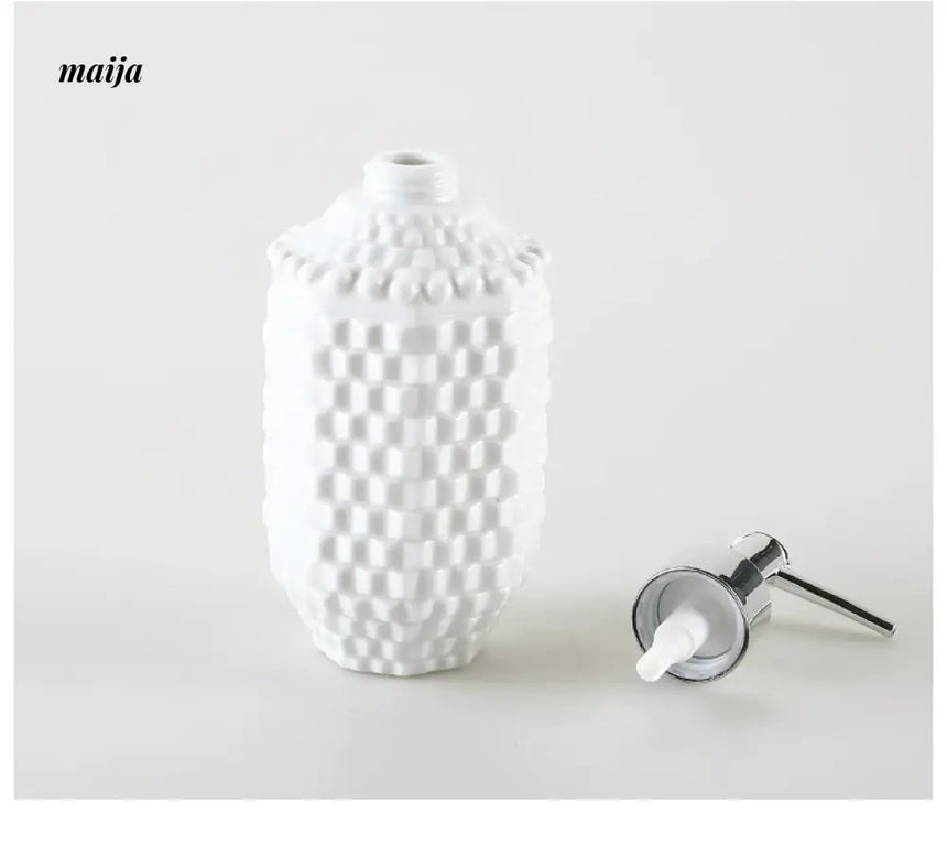 KULE HOME Brick Ceramic Lotion and Shower Gel Bottle from KULE HOME
