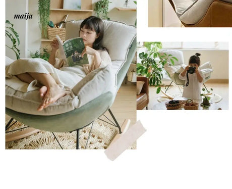 GENJI Eggshell Rocking Chair from GENJI
